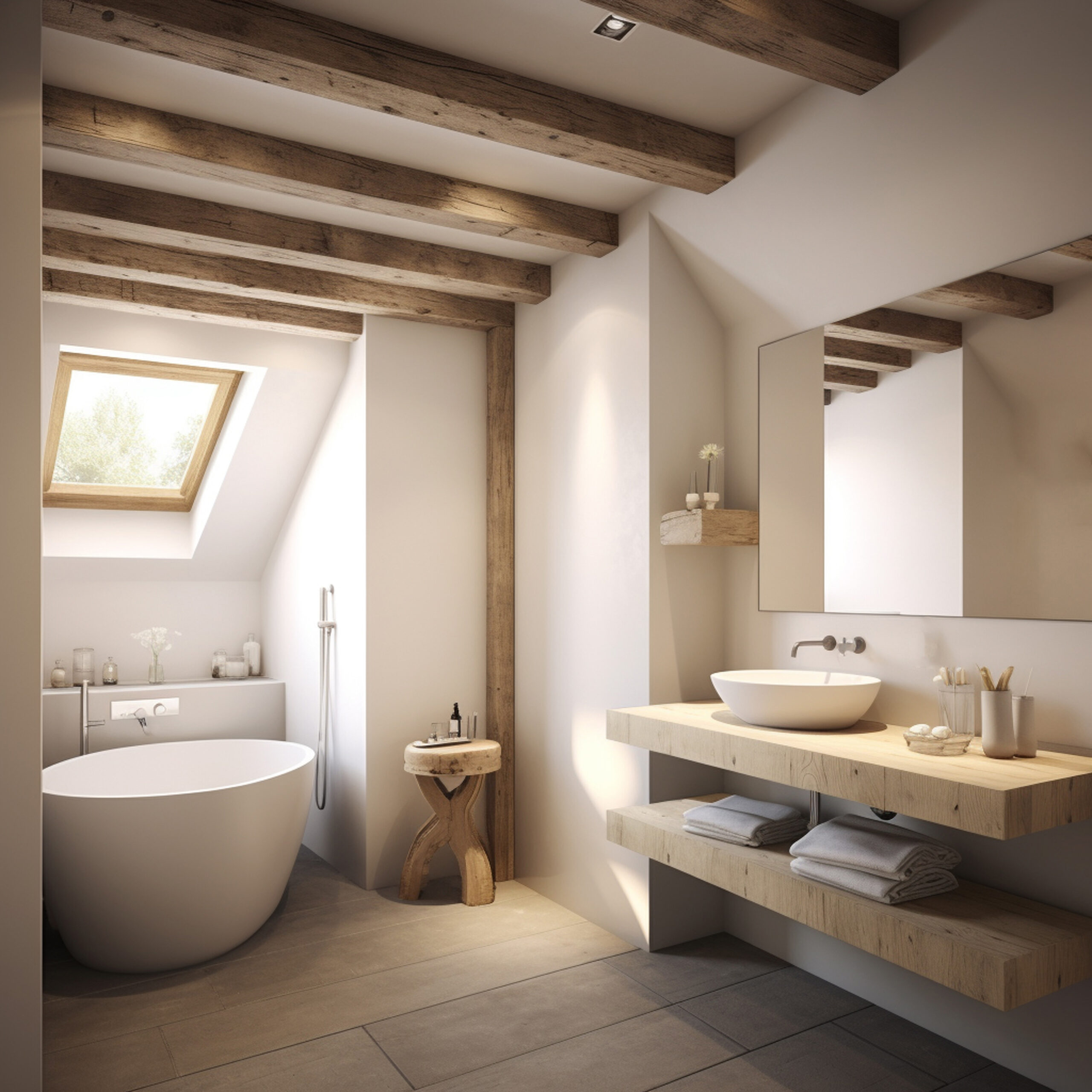 Salle de bains moderne illustrant les réalisations de Patrick Berger Sàrl